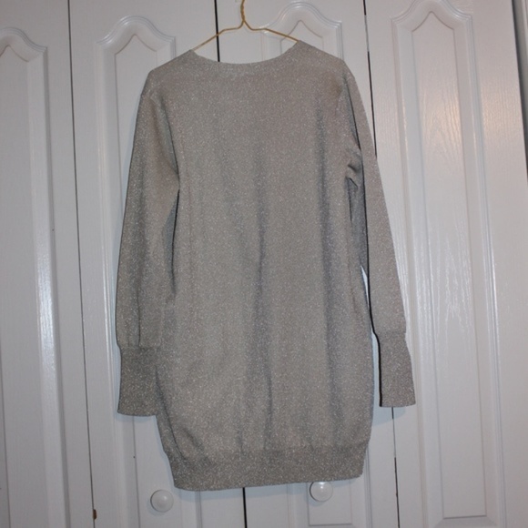 NWT J Crew Double Knit Metallic Cardigan Medium - Picture 5 of 6